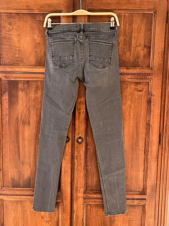 Flying Monkey Low Rise Moto Skinny Denim Jean | Gray | Size 28 | Like New - Picture 3 of 12